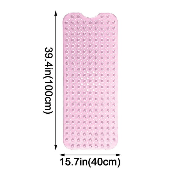 PYPESEEWY Warehouse Memory Foam Bath Mat Rug Ultra Soft and Non-Slip Bathroom Rugs Mould Resistant Non Slip Pebbles Bath Mat Suction Cup Bathroom Extra Long Bath Rug for Bathroom, Shower, and Tub