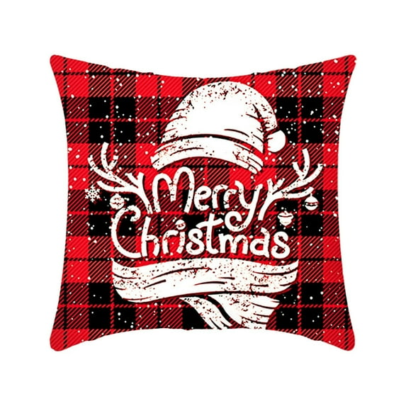 PYPESEEWY Warehouse Orange Silk Pillowcase Christmas Pillow Home Furnishing Short Plush Linen Holiday Print Christmas Pillow Case White Cotton Pillow Cases Set of 2