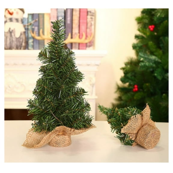 PYPESEEWY Warehouse Sale Clearance Navidad Decoracion Casa Ofertas Interior Christmas Decorations Indoor Gift Xmas Decor Desktop Miniature Christmas Trees with Snow Wood Base