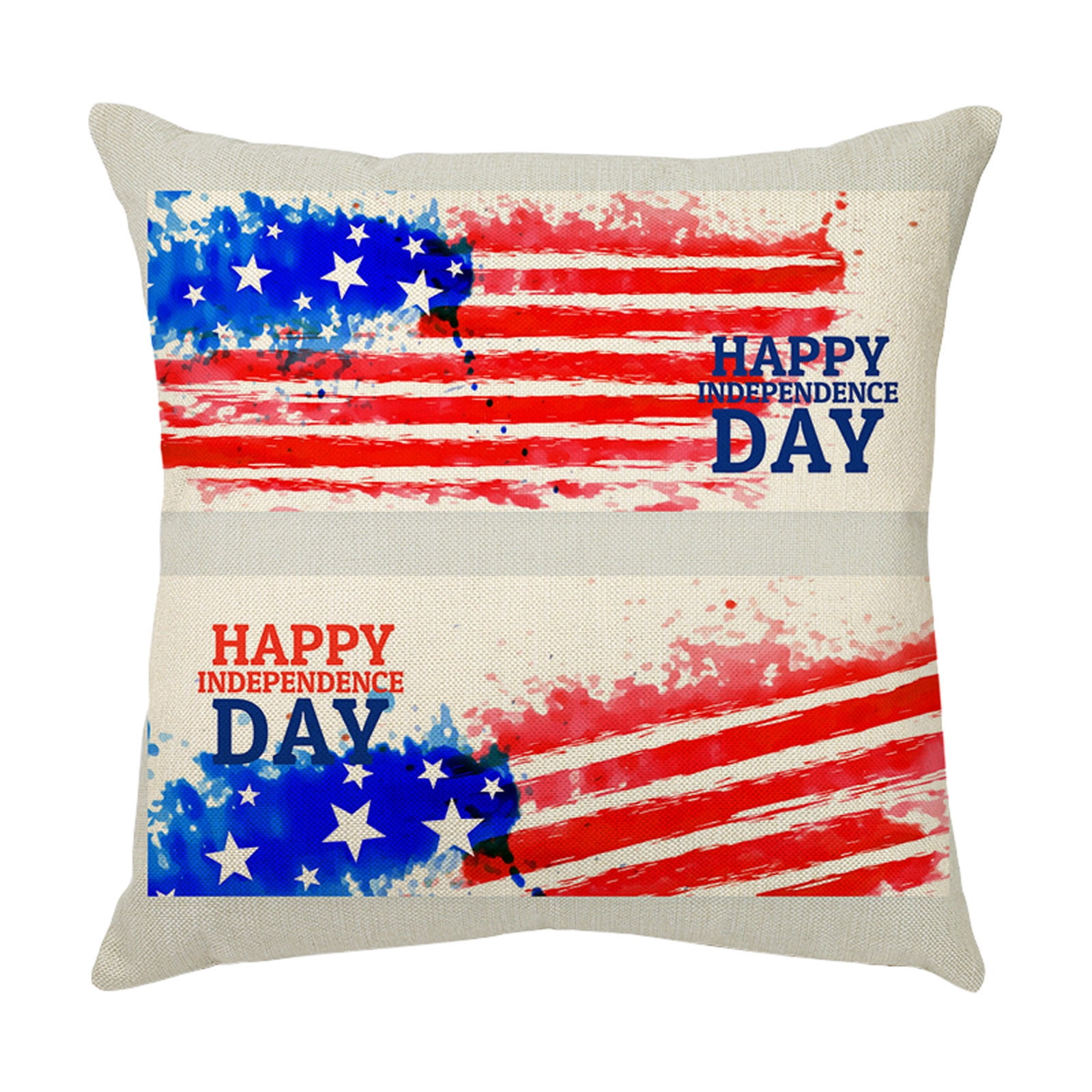 PYPESEEWY Warehouse Silk Long Pillow Case Independence Day Pillowcase