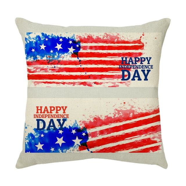 PYPESEEWY Warehouse Silk Long Pillow Case Independence Day Pillowcase