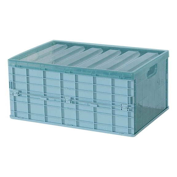 PYPESEEWY Warehouse Storage Bins Folding Storage Case with Lid Thick Collapsible Organizer Box for Blanket Household Storage Boxes