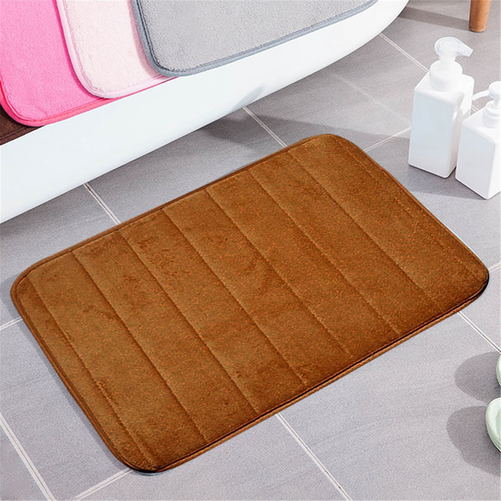 PYPESEEWY Warehouse Striped Bathroom Rug Mat Extra Thick and Absorbent ...
