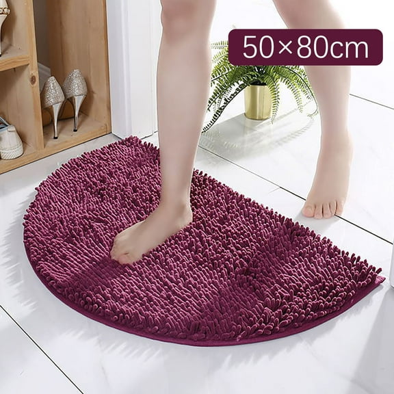PYPESEEWY Warehouse Thick Soft Absorbent Chenille, Rubber Backing Quick Dry Microfiber Mats Extra Large Bathroom Rugs Bathmats Washable Moss Bath Mat Colorful Bathroom Rugs Leaf Bathroom Rug