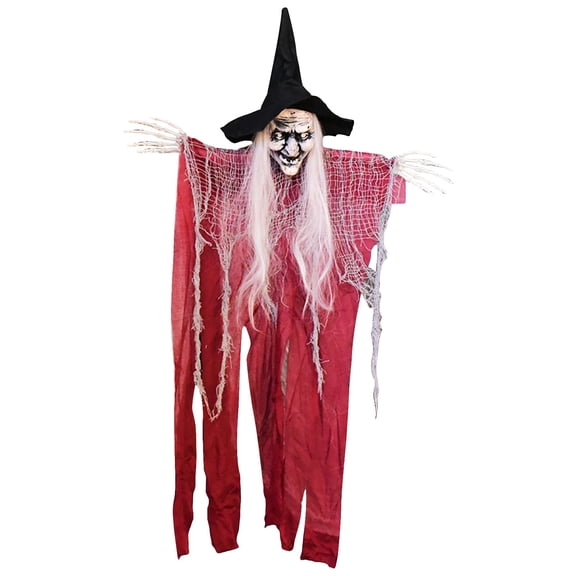 PYPESEEWY Welcome Home Decorations Warehouse Witch Hanging Halloween Decoration Witch Hanging Scene Decoration Photography Props Black Witch Hangs