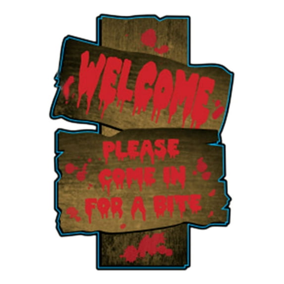 PYPESEEWY Wooden Halloween Decorations Halloween Decorations Garden Pile Outdoor Creepy Caution Sign Party Decorations Halloween Decorations for Indoor Home Outdoor Patio Yard Party Decor