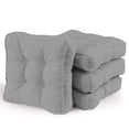 thumbnail image 1 of PYPUMSA Dinner Chair Cushions Set of 4, 15.5" x 15.5" Square Patio Cushions Patio Chairs Seat Pads Water-Resistant Patio Chair Cushions with Ties for Non-Slip Support, 4" Thick, Gray, 1 of 5