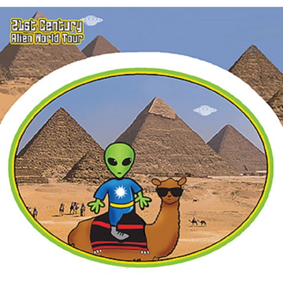 PYRAMID ALIEN STICKER - 21st Century Allien World Tour Weather Resistant, Long Lasting In / Out Die-Cut Sticker