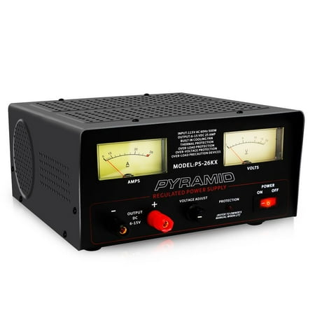 PYRAMID PS26KX - Bench Power Supply, AC-to-DC Power Converter with Adjustable Voltage Control (22 Amp)