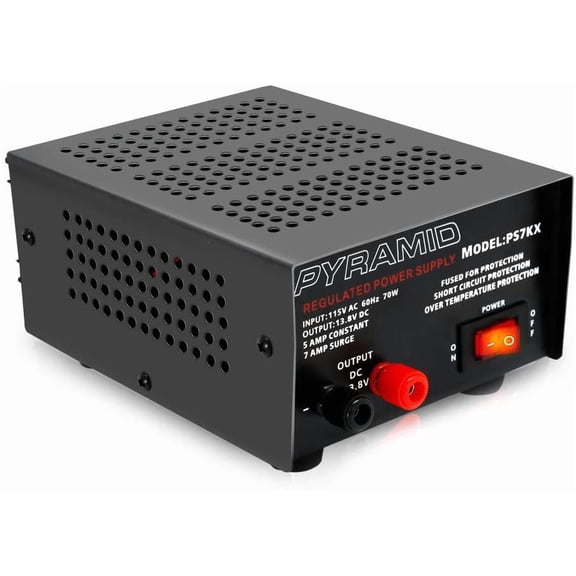 PYRAMID PS7KX - Bench Power Supply, AC-to-DC Power Converter (5 Amp)