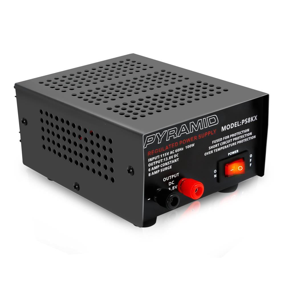 Pyramid 6 Amp Black Regulated Bench Power Supply