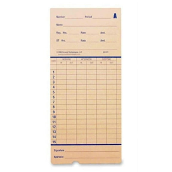 PYRAMID TECH  Pyramid Br 2600 - 100-Pk Attendance Cards