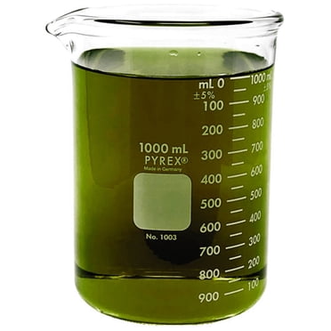 Pyrex Griffin Heavy-Duty Beaker - 4000 ML Laboratory Glassware With Double Graduations