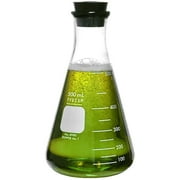 PYREX #4980-500, 500ml Erlenmeyer Flask with Rubber Stopper Single