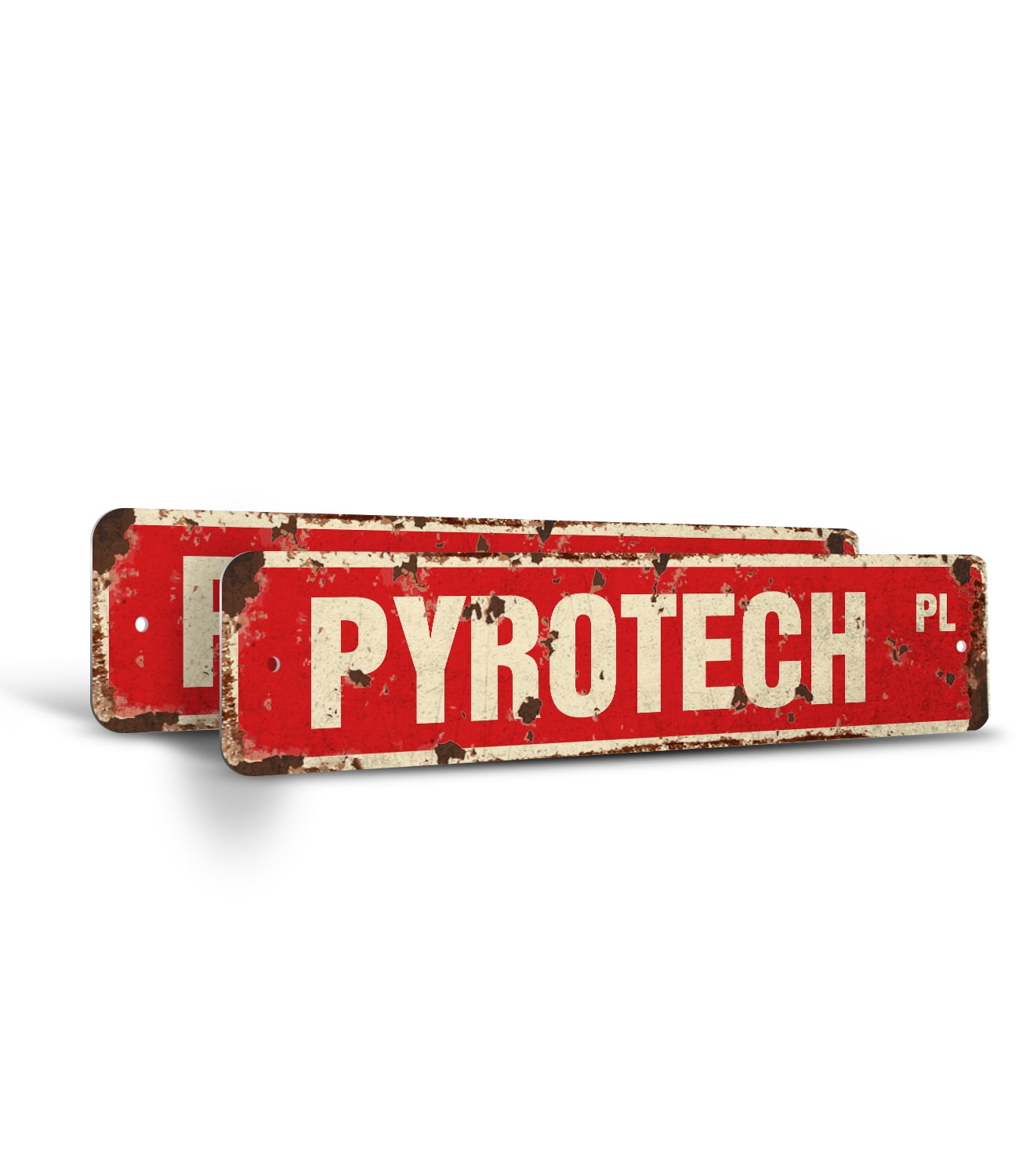 PYROTECH Vintage Style Rustic Street Sign – (2 Pack) Pyrotechnics ...