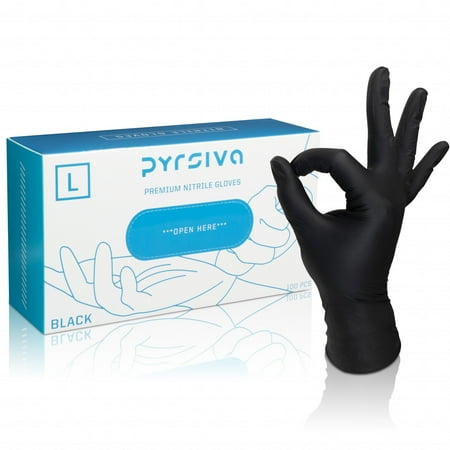 PYRSIVA MEDICAL Small Nitrile Gloves | 100Pcs Disposable Gloves for Doctors, Nurses, Estheticians, Chefs, Tattoo Experts | Ambidextrous Non-Latex Gloves | Comfortable Non-Powdered Gloves