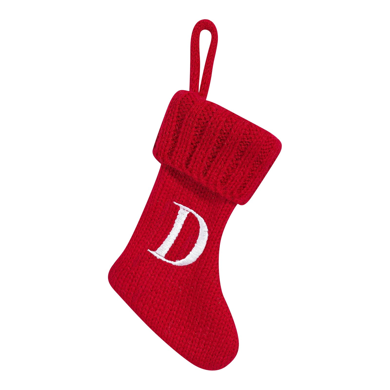 PYUEXIA 4.3 Inch Cable Knit Monogram Christmas Stocking with