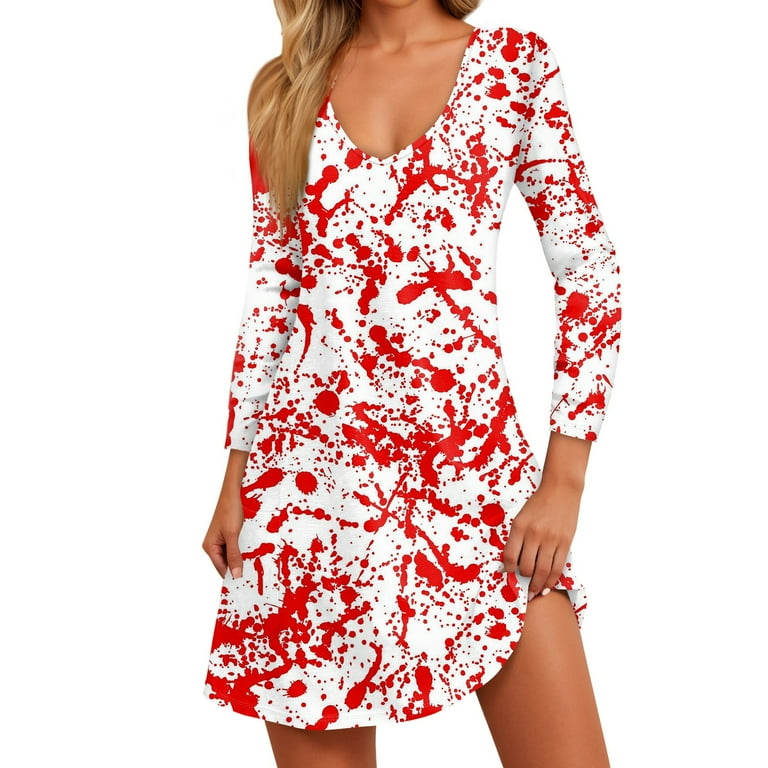 V Collar Printing 3/4 Sleeve Bodycon Dress V Collar Printing 3/4 Sleeve Bodycon Dress