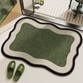 thumbnail image 1 of PYURTEP Bathroom Rugs Non-Slip Washable, Irregular Shape Diatomite Bath Mats, Absorbent Quick Dry Floor Mats for Bathroom, Indoor, Outdoor, Green, 1 of 8