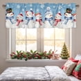 thumbnail image 1 of PYURTEP Christmas Curtains, Holiday Print Kitchen Curtain, Decorative Valance Short Curtains for Christmas Kitchen Window, 55.12 x 17.71 inch, 1 of 6