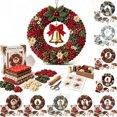 thumbnail image 1 of PYURTEP Christmas 3D Fabric Poke Wreath Diy Kit, Christmas Wreath Craft Set for Beginners, Holiday Art Project for Home Door Wall Holiday Decor, 1 of 9