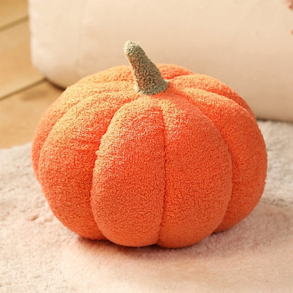 PYURTEP Fall Pumpkin Pillows, Soft Fluffy Plush Decorative Throw Pillows, Warm Halloween Decorations for Fall Holiday Sofa Couch