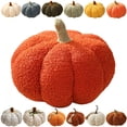 thumbnail image 1 of PYURTEP Fall Pumpkin Pillows, Soft Fluffy Plush Decorative Throw Pillows, Warm Halloween Decorations for Fall Holiday Sofa Couch, 1 of 8