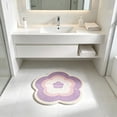 thumbnail image 1 of PYURTEP Flower Shaped Bathroom Rugs Non-Slip Layered Bath Mat Super Cute Quick Drying Bath Rugs, Floral Soft and Fluffy Floor Mat for Bathroom, 1 of 5