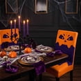 thumbnail image 1 of PYURTEP Halloween Chair Covers, Spooky Face Slipcovers, Double-Sided Printed Decorative Chair Covers for Indoor Outdoor Dining Halloween Decor, 1 of 6
