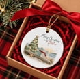 thumbnail image 1 of PYURTEP Sea Glass, Beach Theme Acrylic Friendship Keepsake, Merry Christmas to My Bestie Hanging Christmas Ornament for Tree, Round, 1 of 7