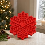 PYURTEP Snowflake Stepping Stone Mold 15 inch, Reusable Silicone Cement ...
