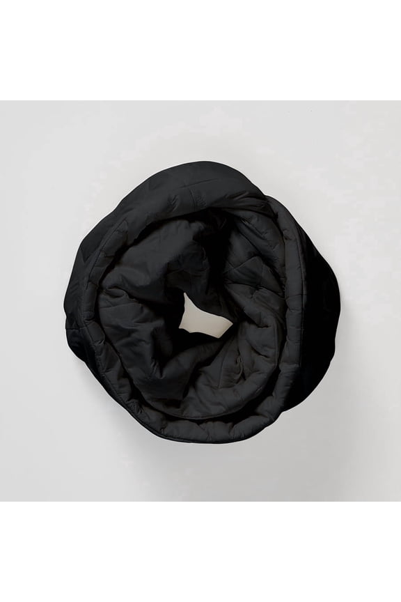 Swirl Scarf, Infinity Design, Weighted Apparel, Black