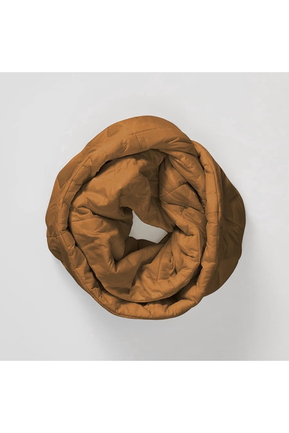 Swirl Scarf, Infinity Design, Weighted Apparel, Teak