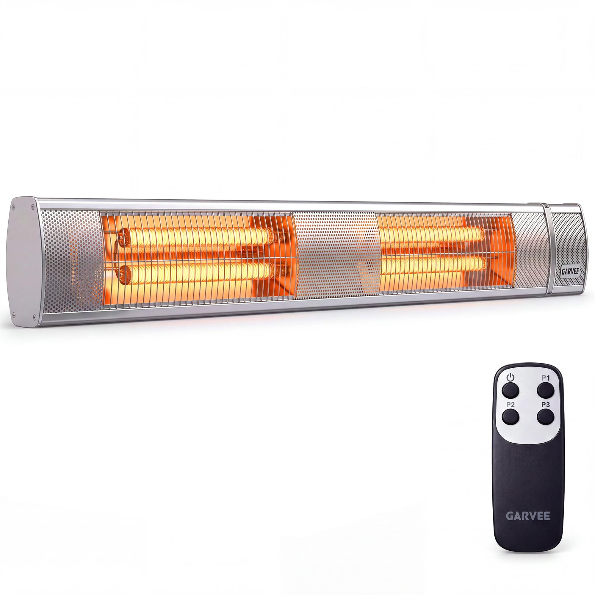 Remote Flash Setup PYY 3000W Carbon Infrared Electric Patio Heater with Remote - 3 Heat ...