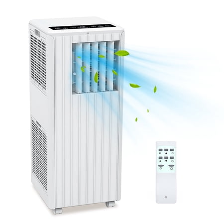 PYY Fast Cooling 8000 BTU Portable Air Conditioner – 3-in-1 AC Unit with Cooling, Dehumidifier & Fan – For Rooms Up to 350 Sq.Ft – Remote Control, Quiet, 24H Timer, Window Kit – A