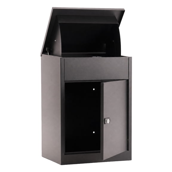 PYY Porch Pirate Protection Lockable Package Delivery Box - Weatherproof Galvanized Steel Parcel Drop Box, Anti-Theft Secure Mailbox for Outside - Size 33 x 41 x 58 cm