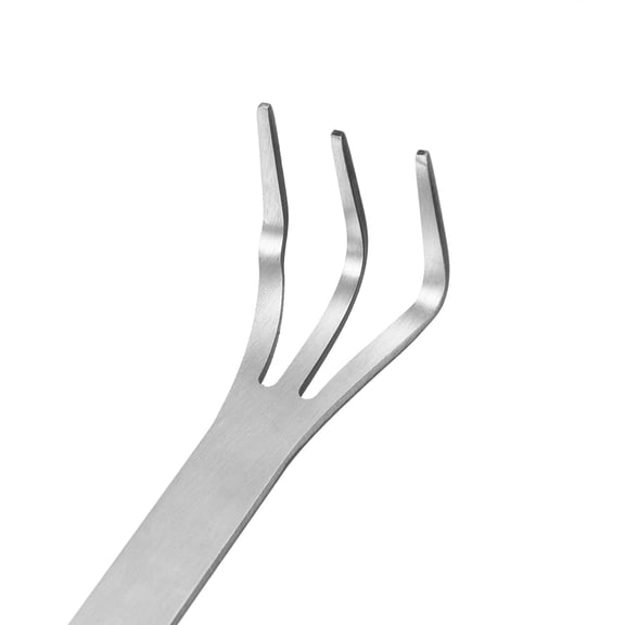 PYYAN-304 Stainless Steel Gardening Root Rake,8.2 inch Prong Bonsai Tools,Gardening Cultivator Soil Tools with Ergonomic Handle