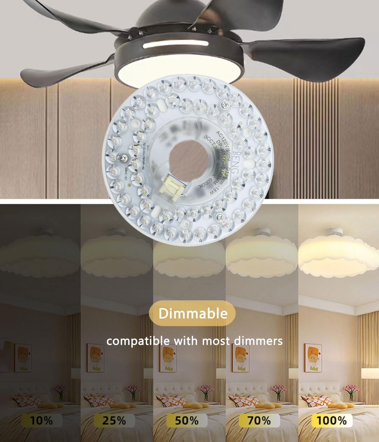 Hampton Bay Ceiling Fan Light Shade, image size:1287x1500
