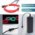thumbnail image 1 of PYYAN-Electroluminescent Neon Strip Light Wire Kit, 5 Meterx2Set EL Lights Kit El w/Battery Pack for Cosplay Party Light Bike handcrafte Decoration Strip Neon Red, 1 of 4
