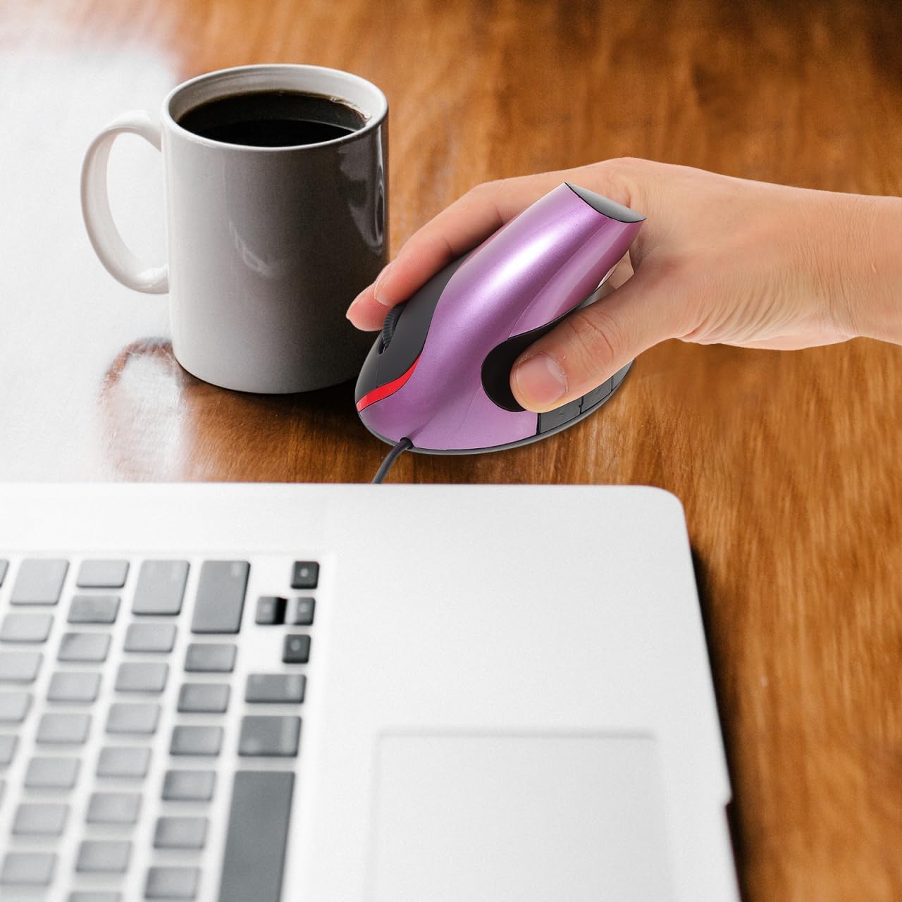 Usb Tired PYYAN-Ergonomic Wired Vertical USB with Wrist Guard 5 Buttons for ...