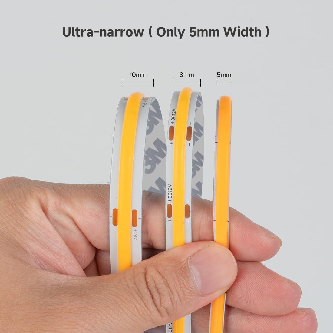 PYYAN-FCOB COB LED Strip 5mm Width Super Narrow Flexible High Density ...
