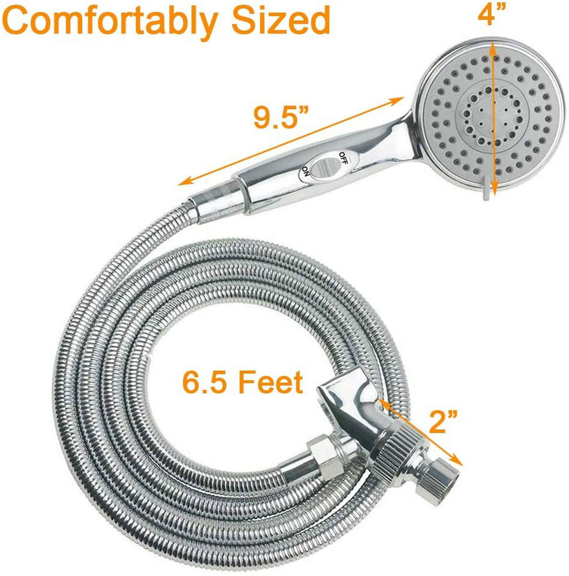 PYYAN-Handheld Shower Head with On/Off Switch - 5 Spray Settings 6.5 ...