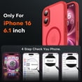 thumbnail image 1 of PYYAN-Magnetic for 16 Red Case, Upgraded Full Camera Protection, Compatible with Magsafe, Drop Protection, Translucent Matte Back Bumper Phone Cover 6.1-Inch (Red), 1 of 3