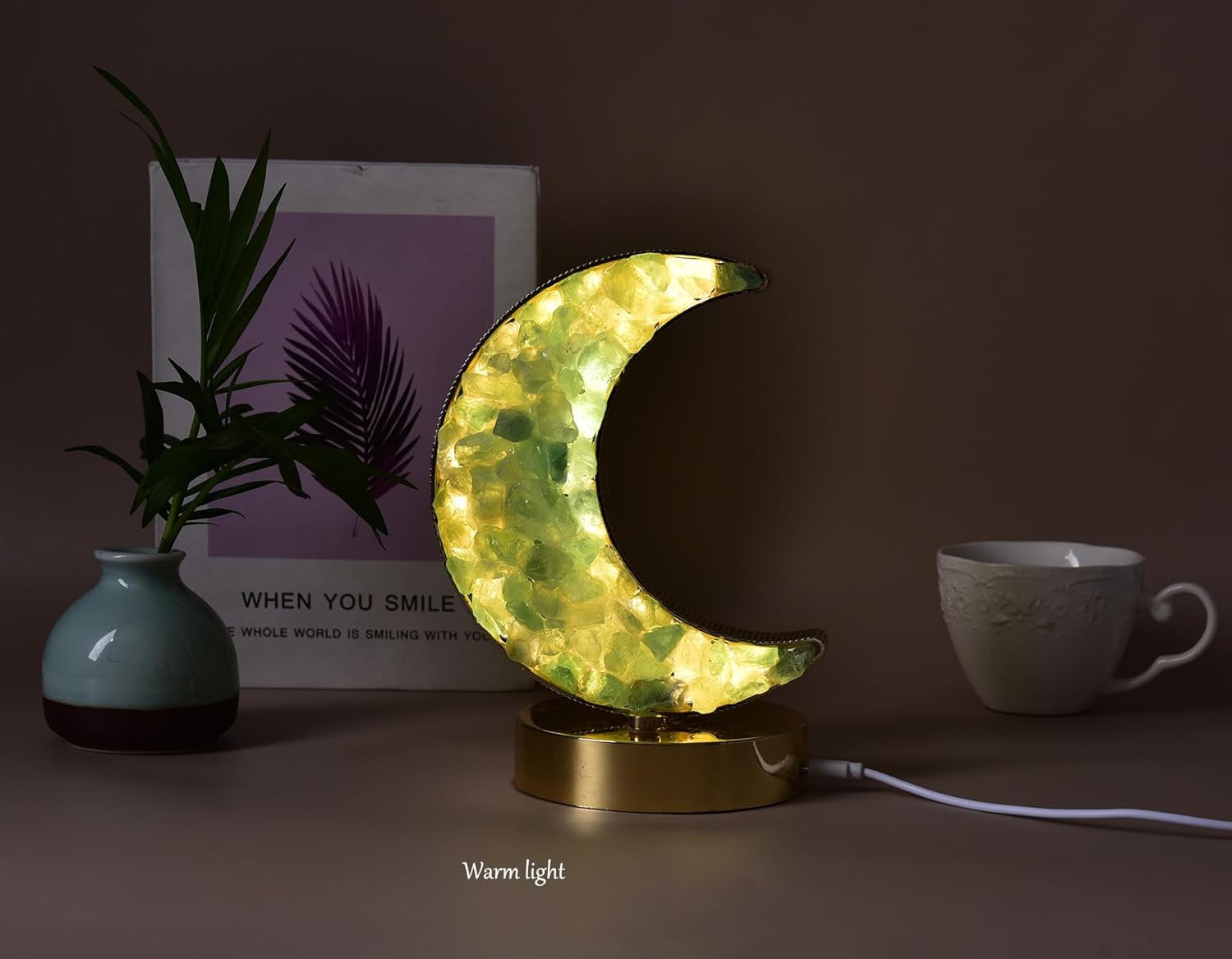 PYYAN-Natural Stone Led Lamp Crystal Night Lamp USB Power Rock Table ...