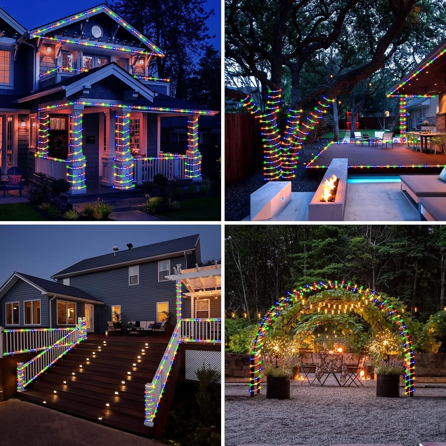 PYYAN-(New) 100FT Rope Lights, 300 LED Connectable Outdoor Rope Lights ...