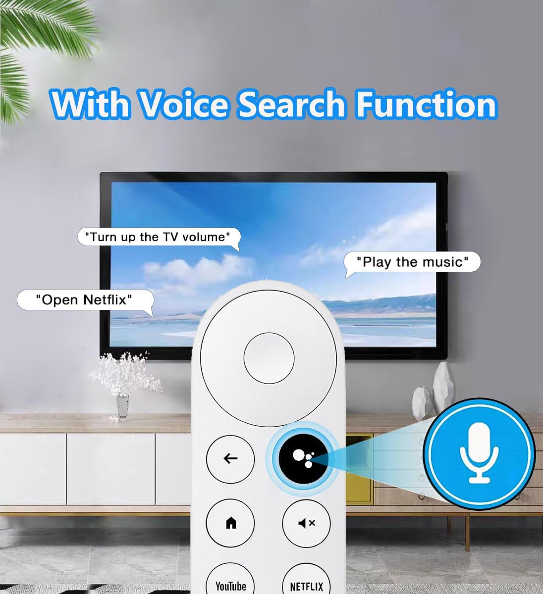PYYAN-Replacement Voice Remote for Google Chromecast TV, Remote Control ...