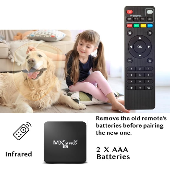 PYYAN-Replacement for MXQ Remote - Compatible with Android TV Box MXQ Pro/M8S/T95/X96/H96 Pro+ (Box-2)
