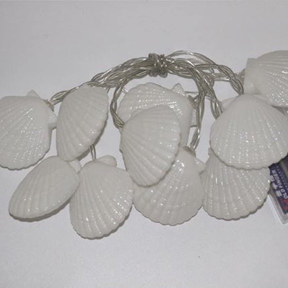 PYYAN-Shell String Lights, 5 ft Shell Shapped Light with 10 LEDs, Battery Powered Sea Shell String Lights for Christmas Halloween Bedroom,Garden,Party Decoration(Warm White)