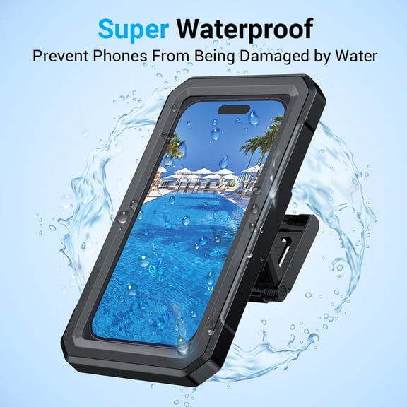 PYYAN-Shower Phone Holder Waterproof480 Rotatable Retractable Adjustable Shower Phone Case, Shower Accessories for Bathroom Wall Phone Mount Stand Water Proof Anti Fog Case, for 4-7" Cellphones