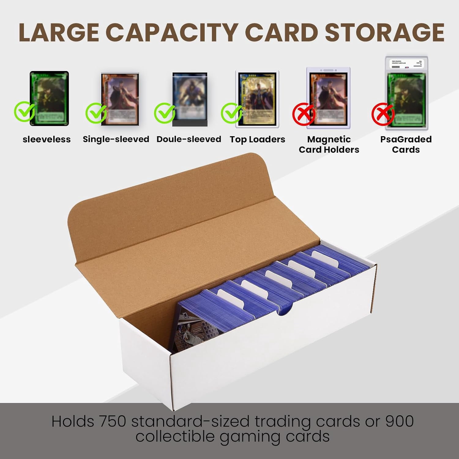 PYYAN-Top Loader Box 6-Pack \u2013 5400 Count, Sports Card Organizer ...